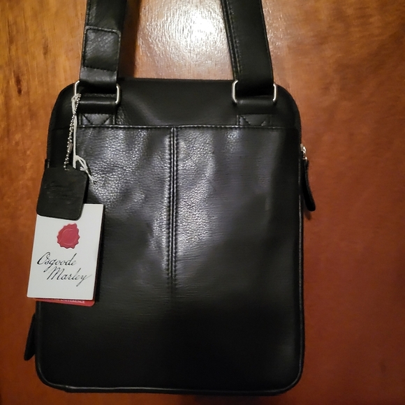 NWT Osgoode Marley CharlesCrossbody Black Genuine Soft Leather